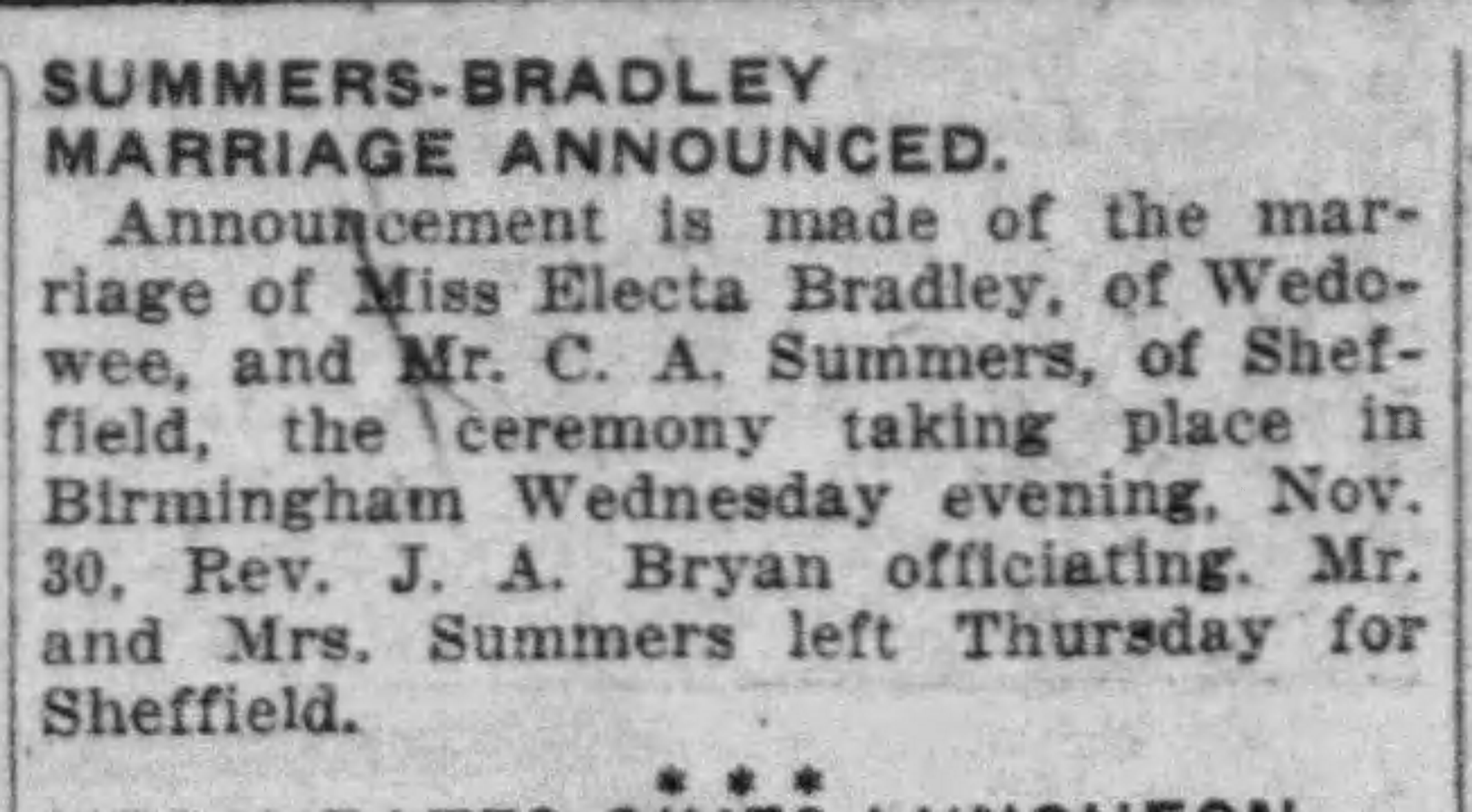 Electa Bradley-C.A. Summers